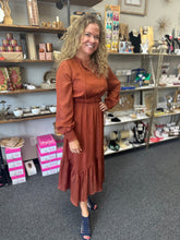 Load image into Gallery viewer, Coast to Coast Rust Dress
