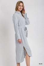 Load image into Gallery viewer, Out of The Blue Striped Button Down Dress/Shirt
