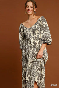 Flourish In Flowers Midi Dress