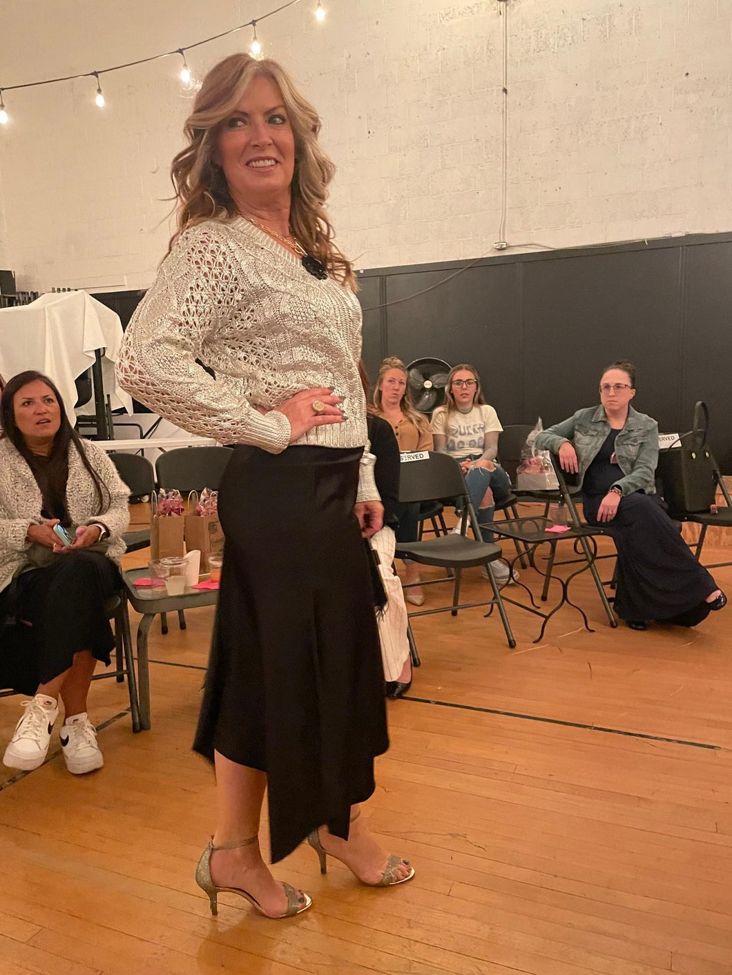 Caught Your Eye Silver Foil Sweater