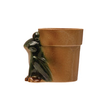 Load image into Gallery viewer, Stoneware 4" Frog Planter
