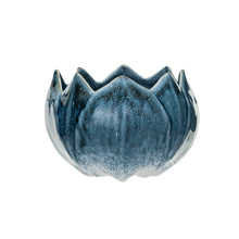 Load image into Gallery viewer, Blue Flower Reactive Glaze 5" Planter
