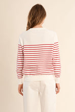 Load image into Gallery viewer, Boats Ahoy White &amp; Red Stripe Sweater
