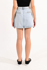 The Mai Denim Bedazzled Skirt