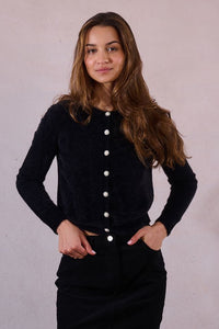 Dear Diary, Black Pearl Button Cardigan