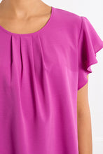Load image into Gallery viewer, Purple Petal Sleeve Blousey Top
