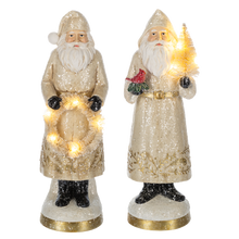 Load image into Gallery viewer, Light up Gold Santa Figurine
