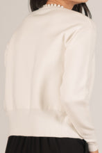 Load image into Gallery viewer, Charming Charlie Ivory Pearl Cardigan
