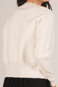 Charming Charlie Ivory Pearl Cardigan