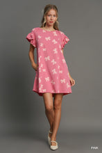 Load image into Gallery viewer, Pink Ribbons &amp; Ruffles Dress

