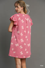 Load image into Gallery viewer, Pink Ribbons &amp; Ruffles Dress
