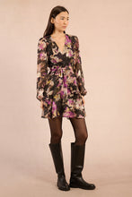 Load image into Gallery viewer, Florals After Dark Long Sleeve Dress
