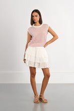Load image into Gallery viewer, Red, White &amp; Waves Stripe Sleeveless Sweater
