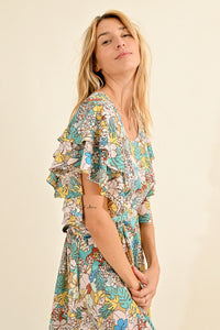 The Maeven Tropical Monstera Dress