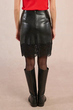 Load image into Gallery viewer, Lacey Black Leather Skirt

