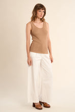 Load image into Gallery viewer, Beige Knitted Sweater Tank Top
