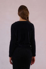 Load image into Gallery viewer, Dear Diary, Black Pearl Button Cardigan
