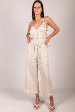 Load image into Gallery viewer, 100% Linen Ruffled Wide Leg Pants
