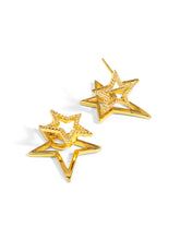 Load image into Gallery viewer, Gold Pave Star Earring

