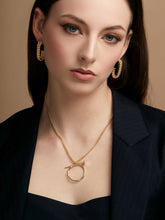 Load image into Gallery viewer, Nail Ring Gold Necklace
