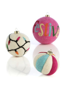 Festive Wool Ornaments