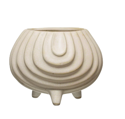 Debossed Footed White 3