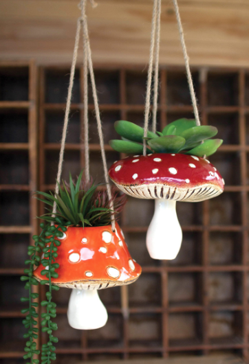 Mushroom Hanging Planter