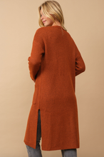 Load image into Gallery viewer, Rust Knit Duster Cardigan

