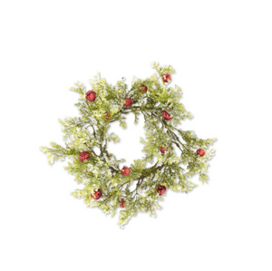 Cypress & Red Bell 10.5" wreath