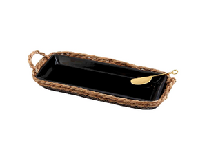 Black/Natural Tray with Basket