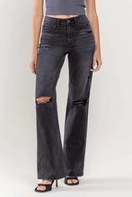 Load image into Gallery viewer, Black 90&#39;s Vintage High Rise Flare Jeans
