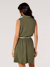 Load image into Gallery viewer, The Olive Sleeveless Shirt Dress
