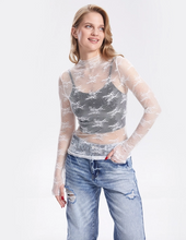 Load image into Gallery viewer, Lux Layering Floral Lace Mesh Top
