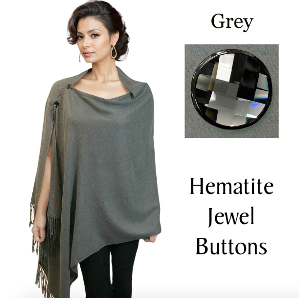 The Jeannie Jeweled Button Shawl