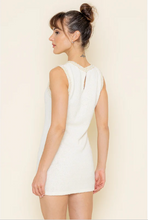 Load image into Gallery viewer, Yours Truly Cream Pearl Mini Dress
