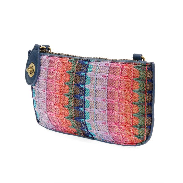 Woven Straw Crossbody Clutch