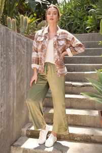 Sunday Brunch Satin Contrast Pants
