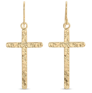 Gilded Cross Earring