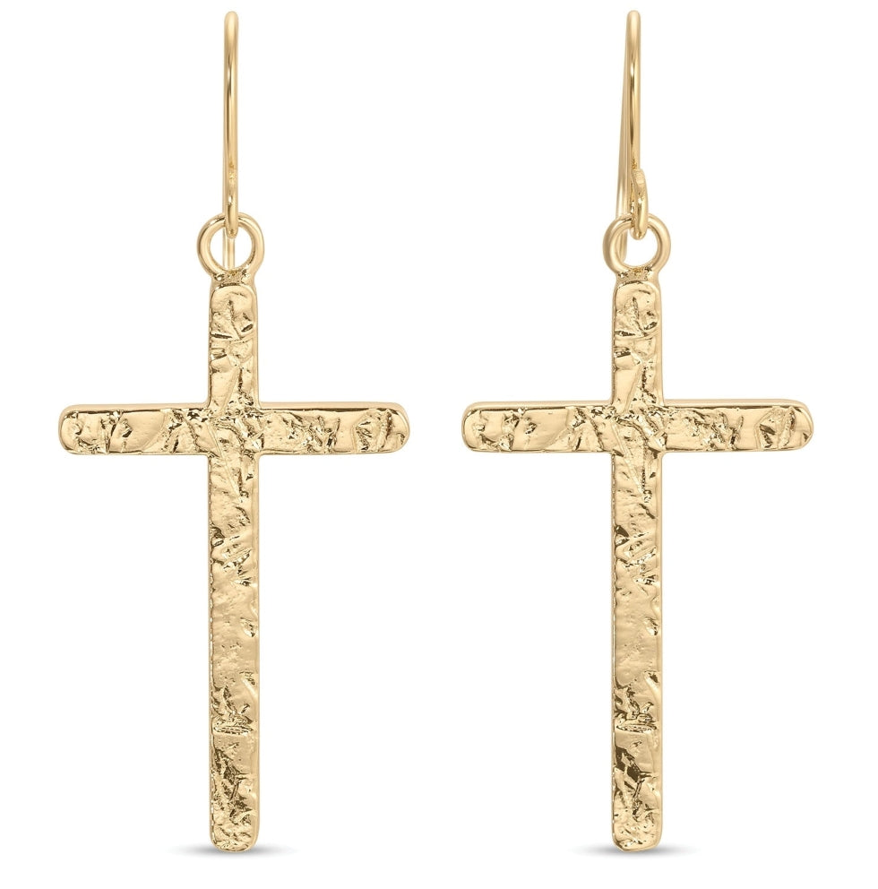 Gilded Cross Earring