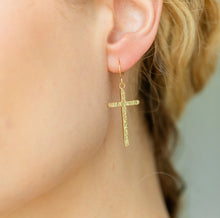 Load image into Gallery viewer, Gilded Cross Earring
