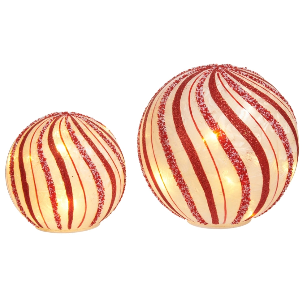 Lighted Peppermint Orbs