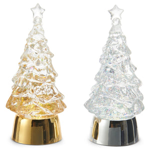 Swirling Glitter 5" Lighted Tree