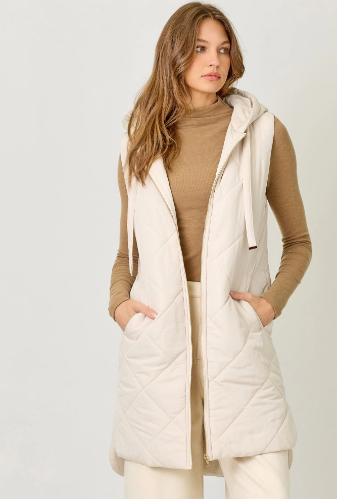 Comfort & Joy Ivory Quilted Vest