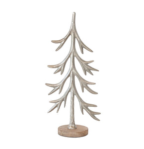 Aluminum Tree w/ Mango Wood Base