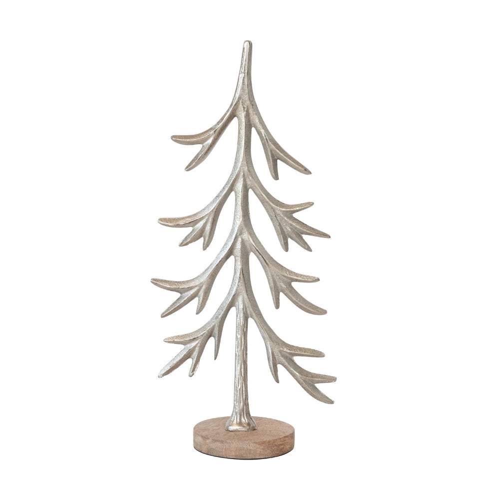 Aluminum Tree w/ Mango Wood Base