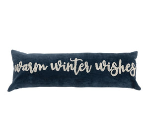Warm Winter Wishes Woven Lumbar Pullow