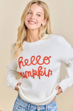 Load image into Gallery viewer, Hello Pumpkin White Sweater
