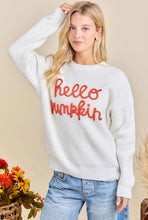 Load image into Gallery viewer, Hello Pumpkin White Sweater
