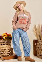 Load image into Gallery viewer, Thankful Pumpkin Brown Sweater
