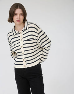 In Line For Love Button Up Cardigan